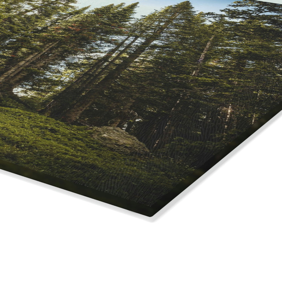 Forest Light - Glass Cutting Board - Visiting This World