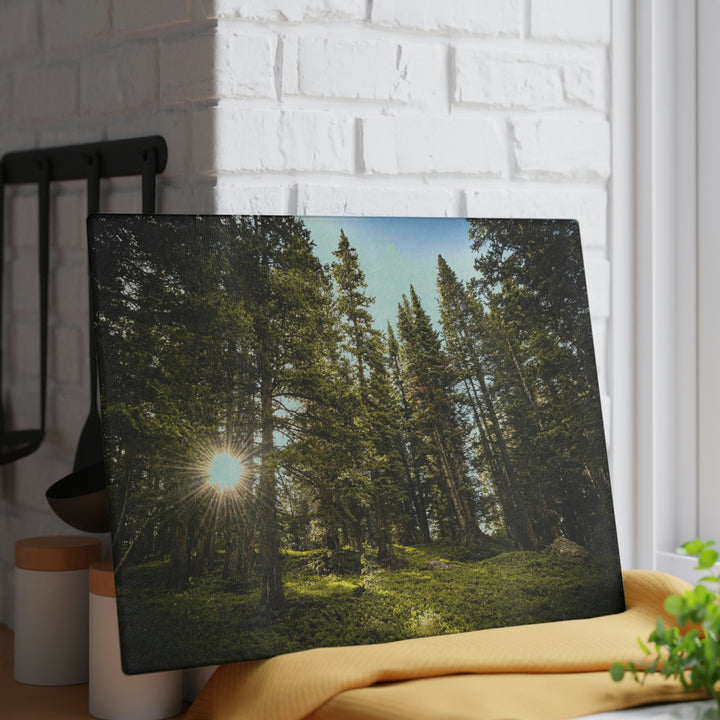 Forest Light - Glass Cutting Board - Visiting This World