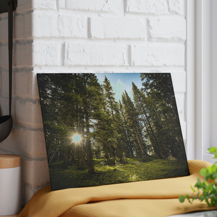 Forest Light - Glass Cutting Board - Visiting This World