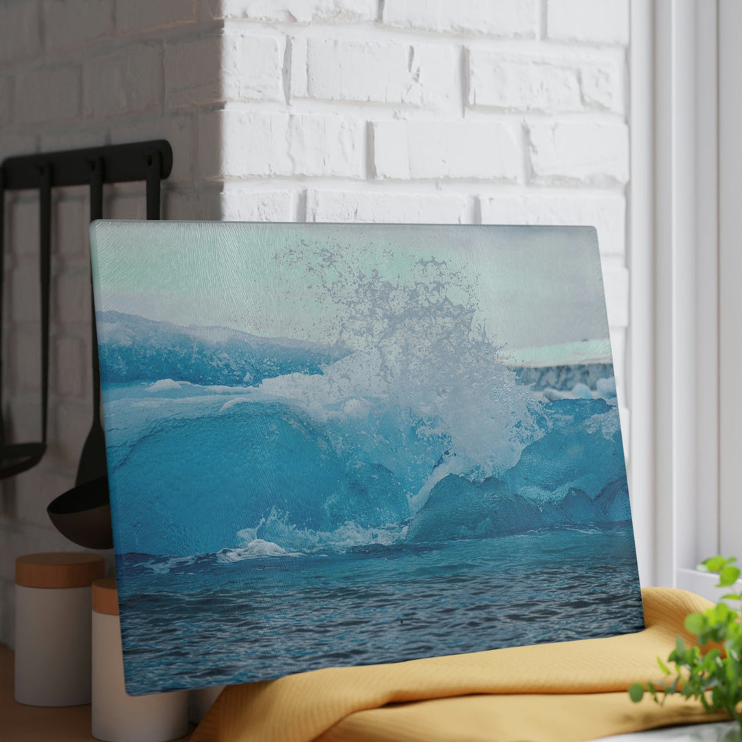 Freezing Splash - Glass Cutting Board - Visiting This World