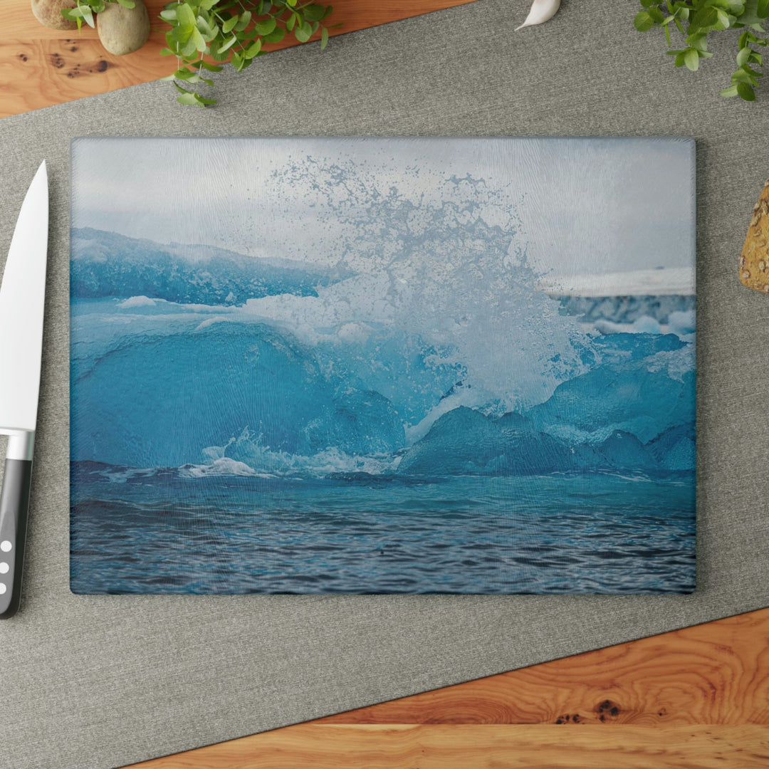 Freezing Splash - Glass Cutting Board - Visiting This World