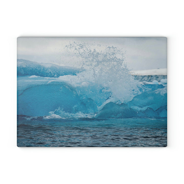 Freezing Splash - Glass Cutting Board - Visiting This World