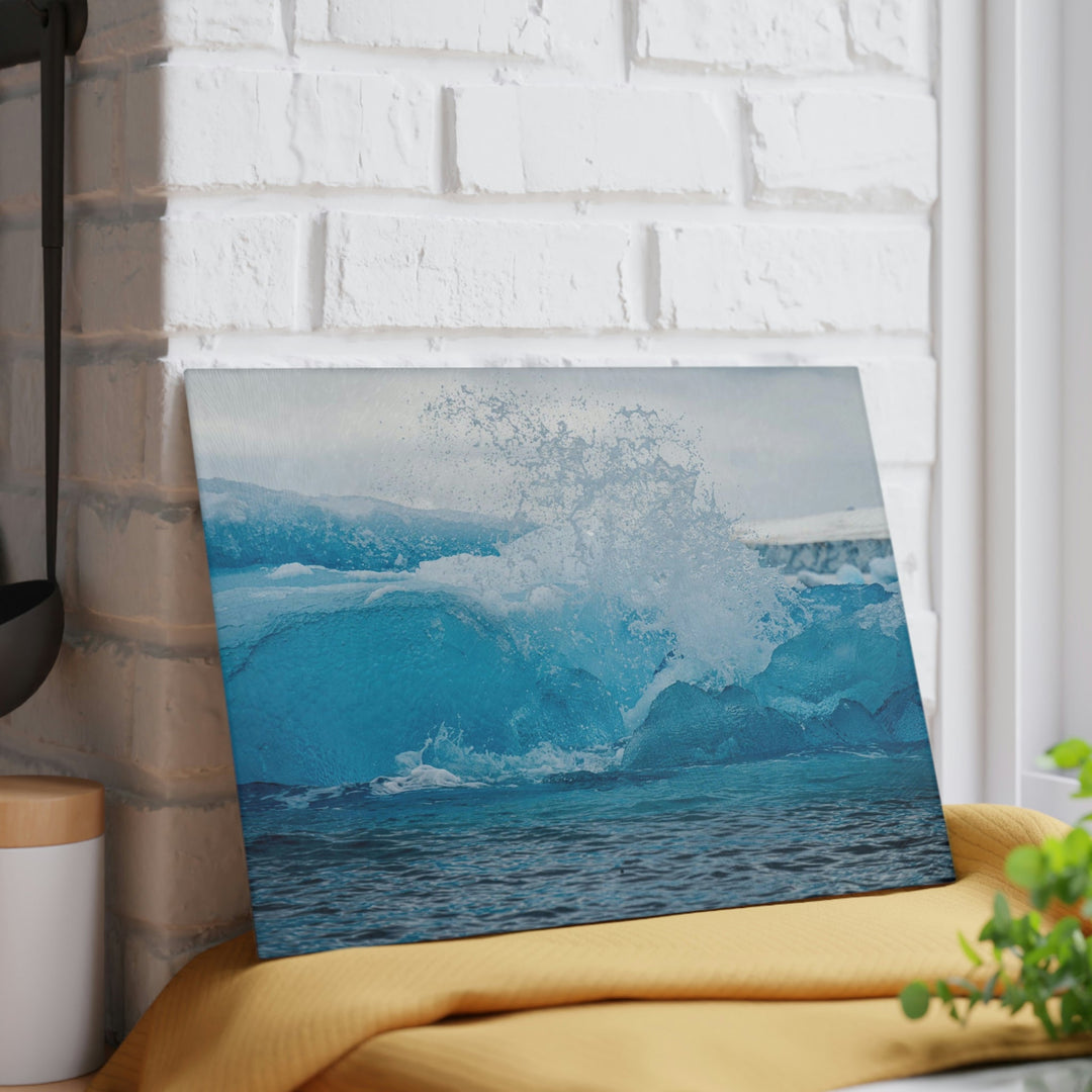 Freezing Splash - Glass Cutting Board - Visiting This World