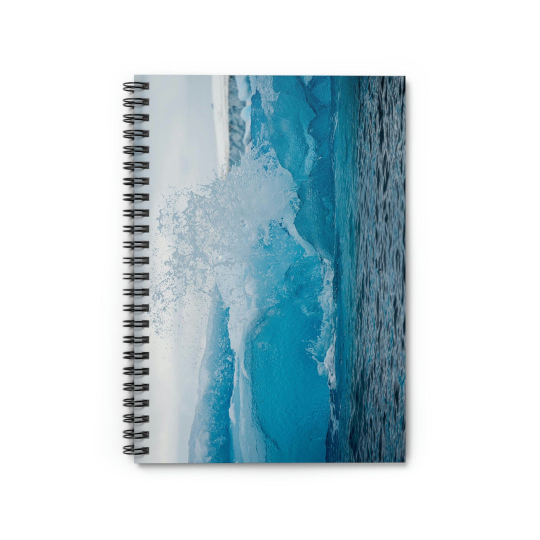 Freezing Splash - Spiral Ruled Line Notebook - Visiting This World