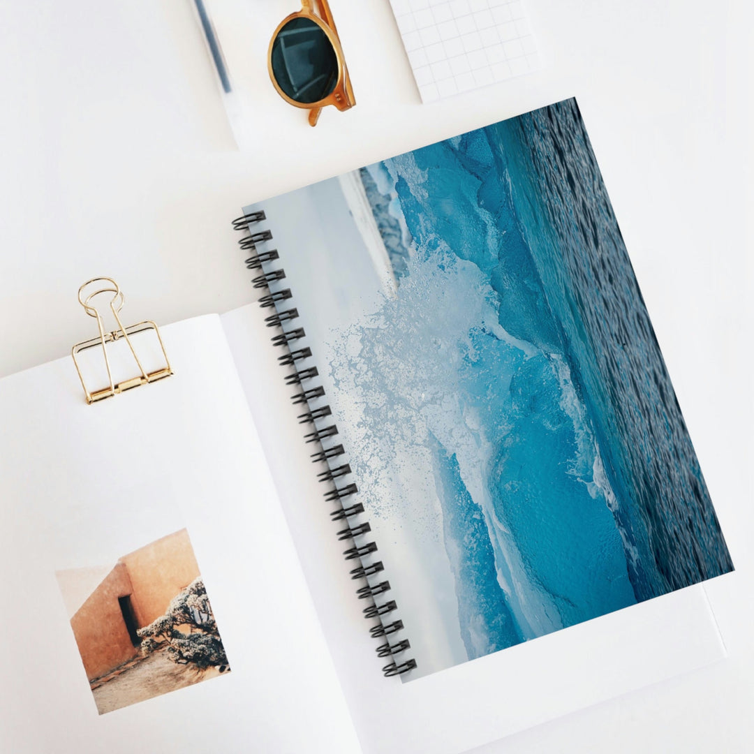 Freezing Splash - Spiral Ruled Line Notebook - Visiting This World