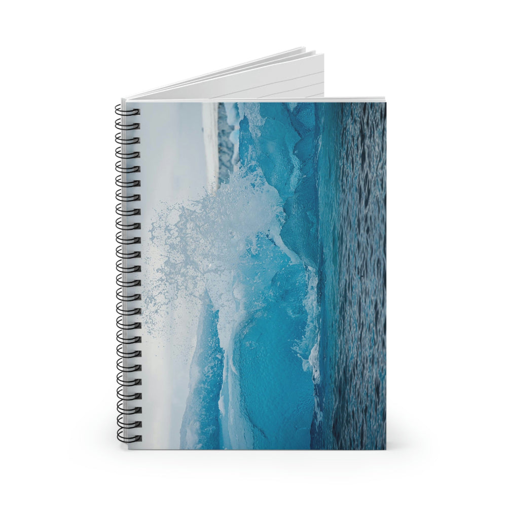 Freezing Splash - Spiral Ruled Line Notebook - Visiting This World