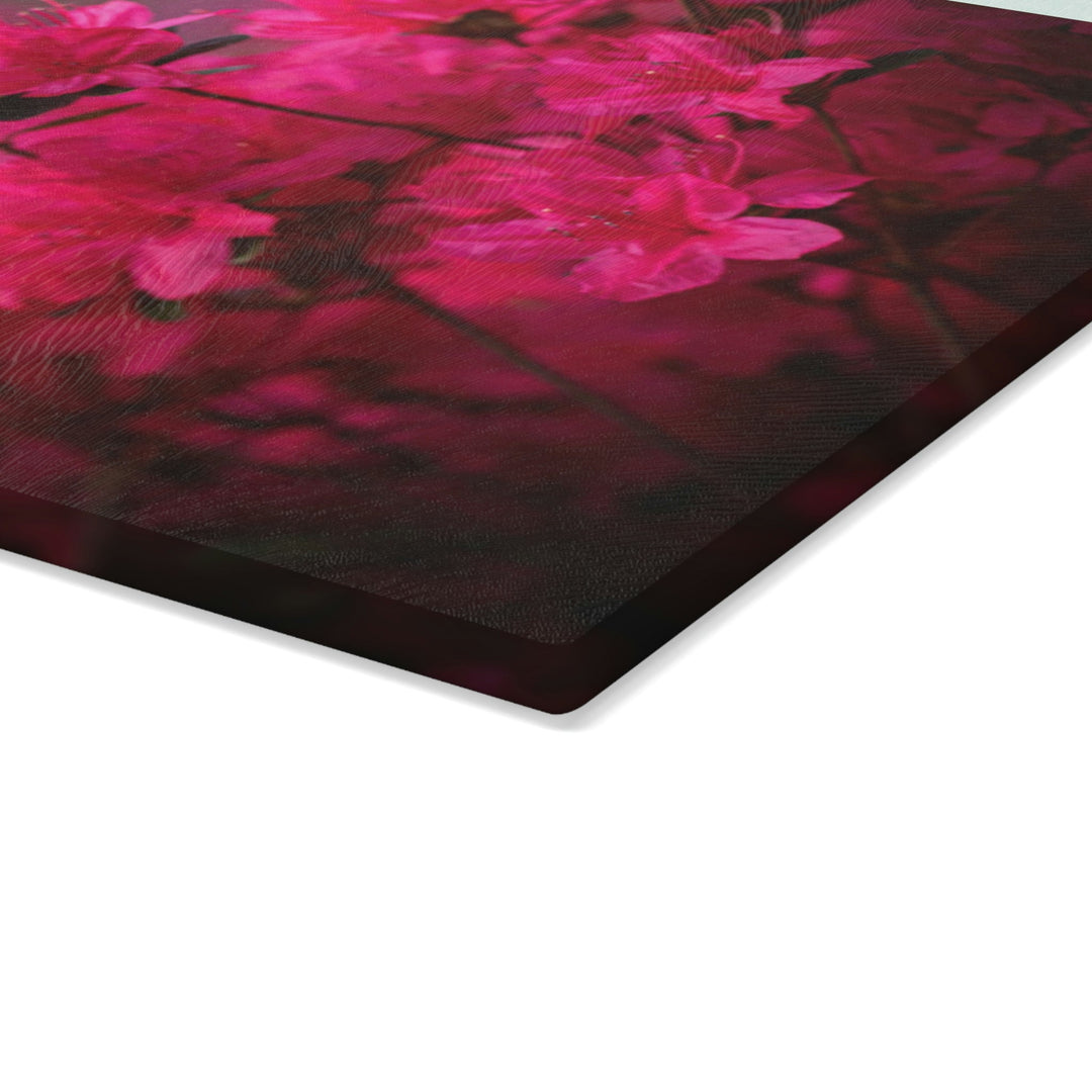 Full Bloom - Glass Cutting Board - Visiting This World