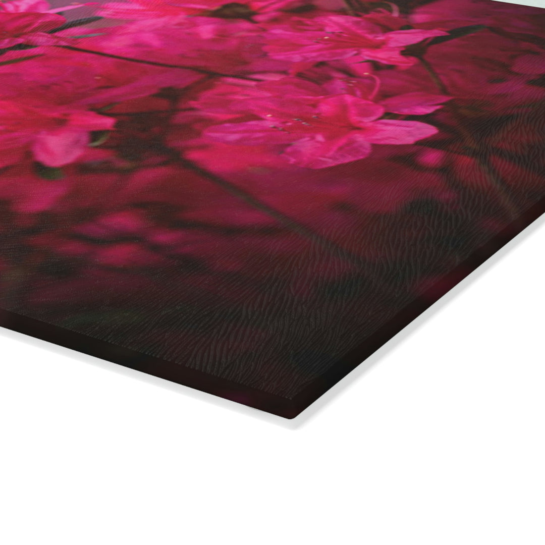 Full Bloom - Glass Cutting Board - Visiting This World