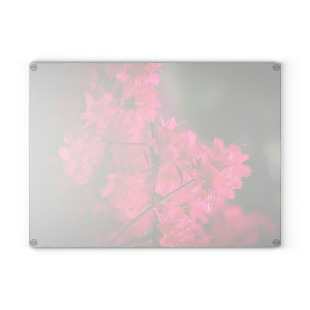 Full Bloom - Glass Cutting Board - Visiting This World