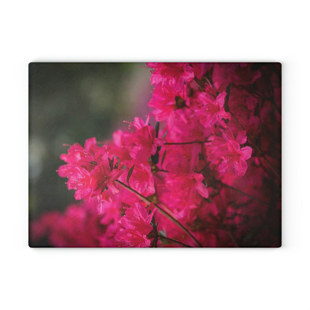 Full Bloom - Glass Cutting Board - Visiting This World