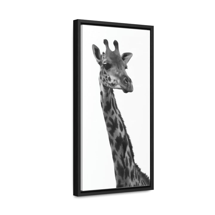 Giraffe Portrait in Black and White - Canvas With Frame - Visiting This World