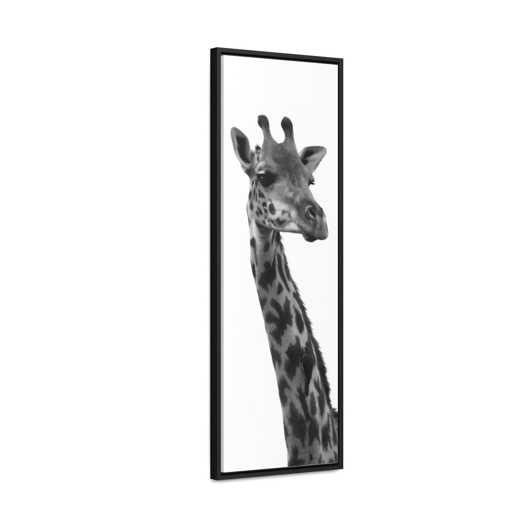 Giraffe Portrait in Black and White - Canvas With Frame - Visiting This World