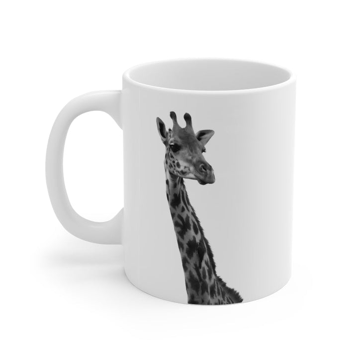 Giraffe Portrait in Black and White - Mug 11oz - Visiting This World