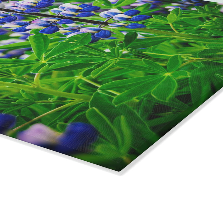 Glowing Lupin - Glass Cutting Board - Visiting This World