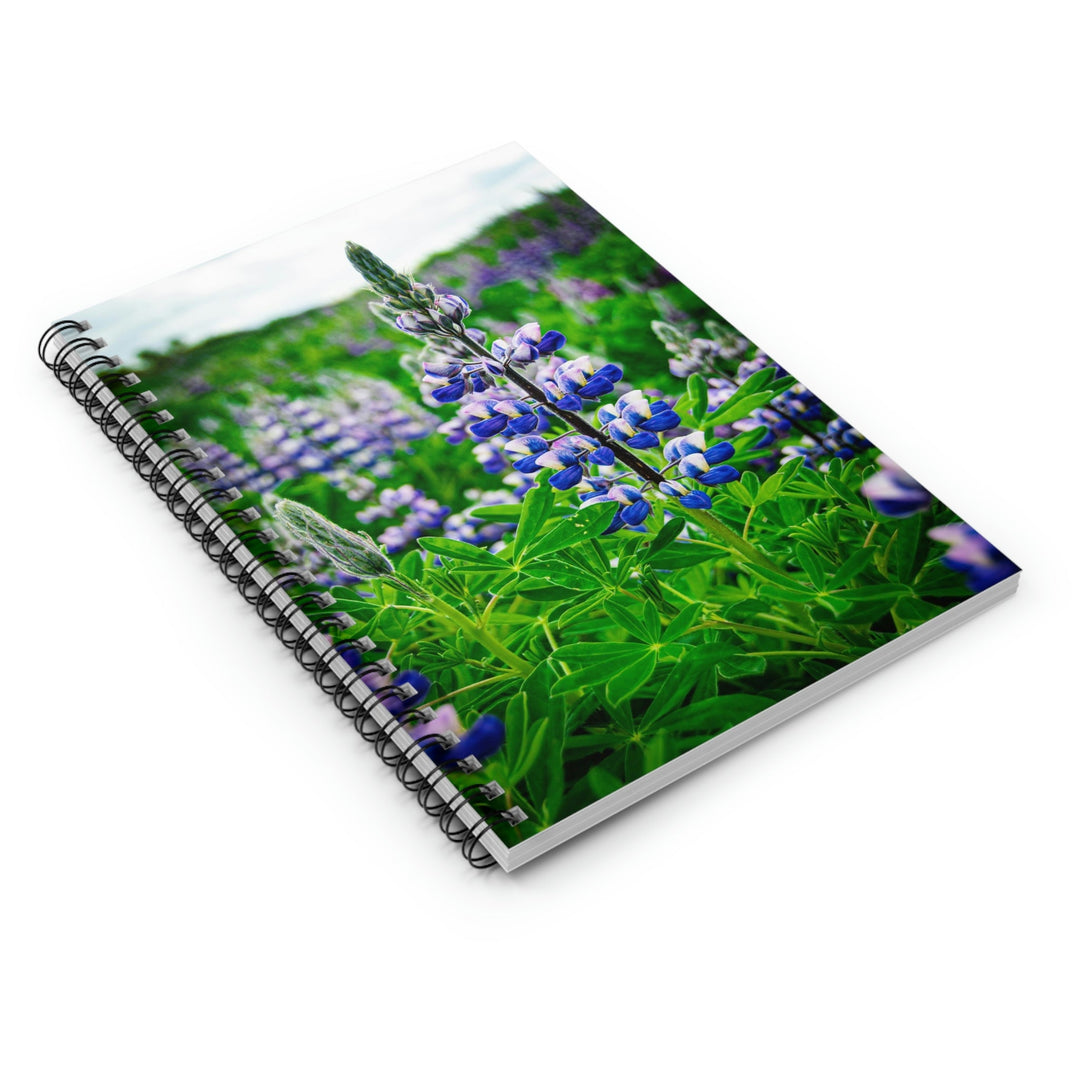 Glowing Lupin - Spiral Ruled Line Notebook - Visiting This World