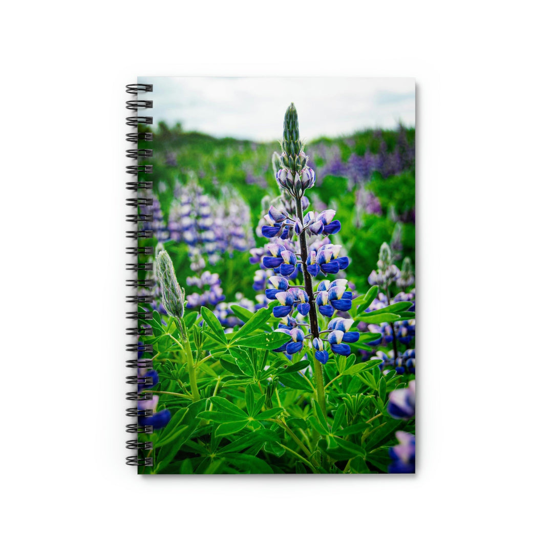 Glowing Lupin - Spiral Ruled Line Notebook - Visiting This World