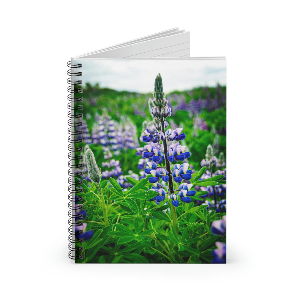 Glowing Lupin - Spiral Ruled Line Notebook - Visiting This World