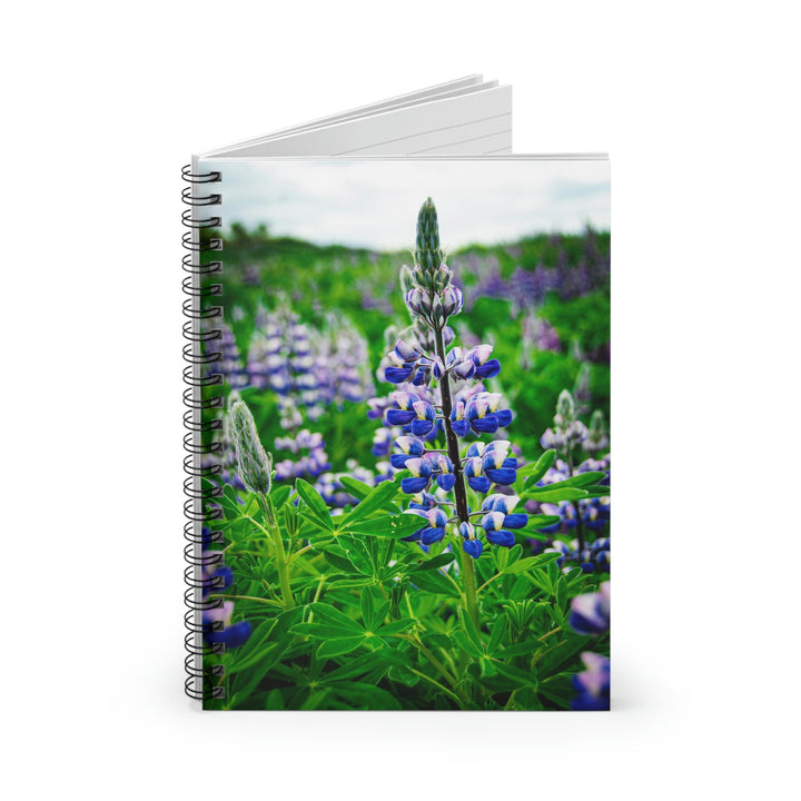 Glowing Lupin - Spiral Ruled Line Notebook - Visiting This World