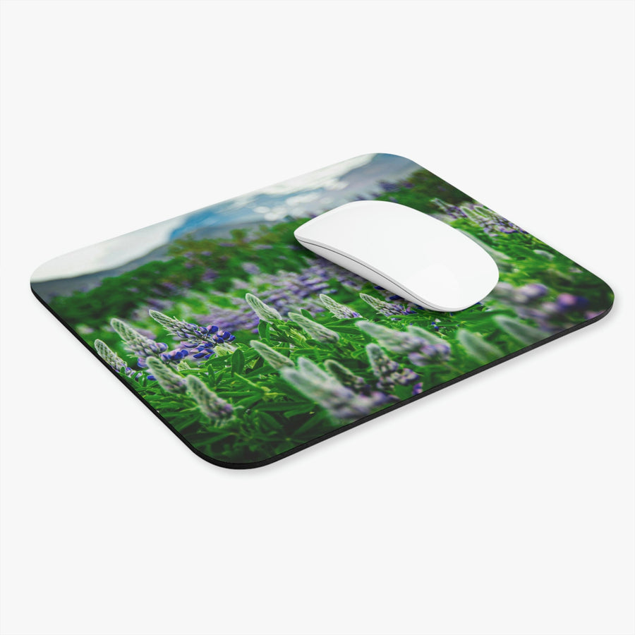 Glowing Lupin with Mountains - Mouse Pad (Rectangle) - Visiting This World