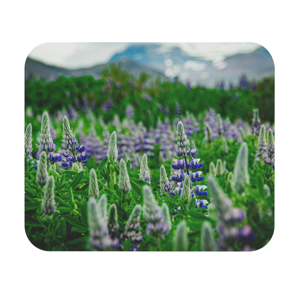 Glowing Lupin with Mountains - Mouse Pad (Rectangle) - Visiting This World