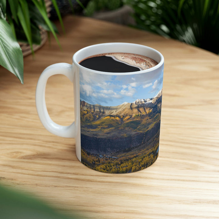 Glowing Mountainside - Ceramic Mug 11oz - Visiting This World