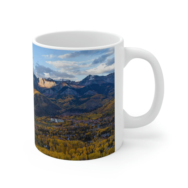 Glowing Mountainside - Ceramic Mug 11oz - Visiting This World