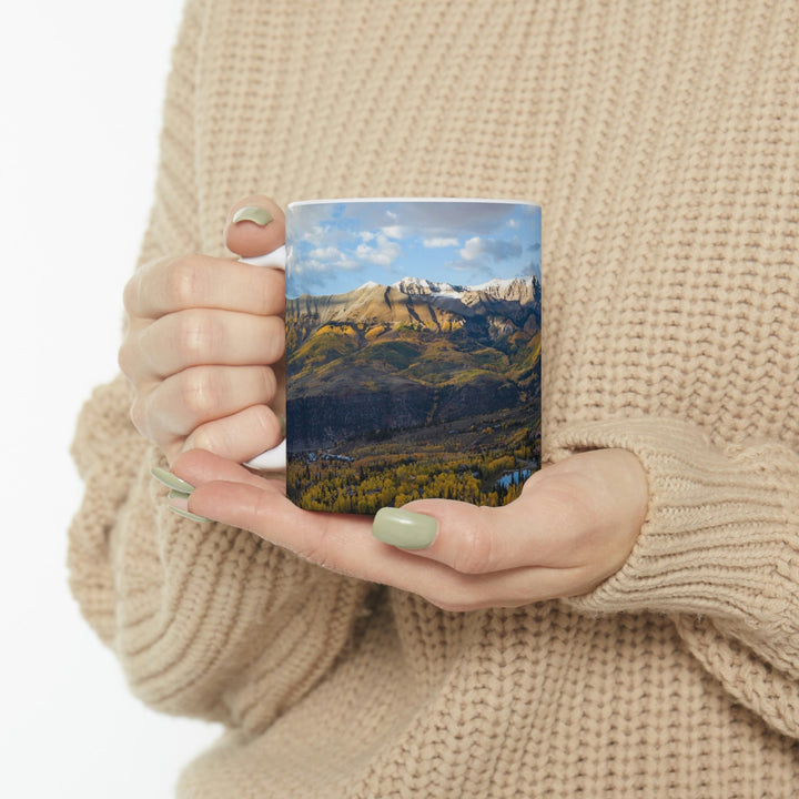 Glowing Mountainside - Ceramic Mug 11oz - Visiting This World