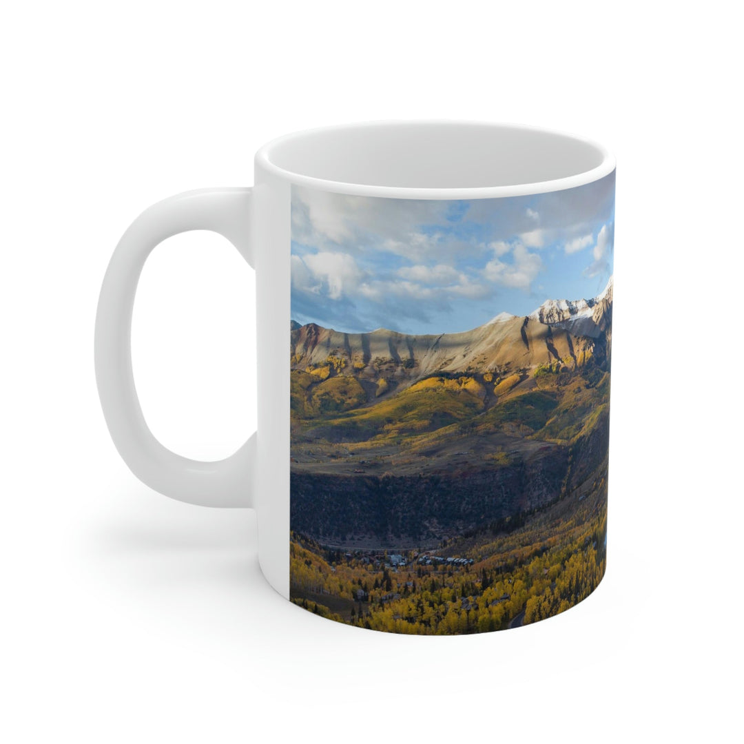 Glowing Mountainside - Ceramic Mug 11oz - Visiting This World