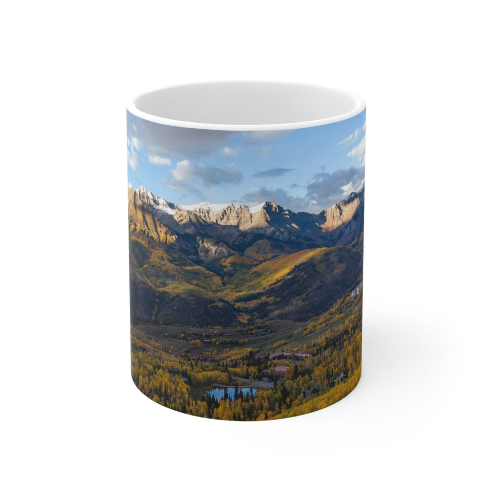 Glowing Mountainside - Ceramic Mug 11oz - Visiting This World