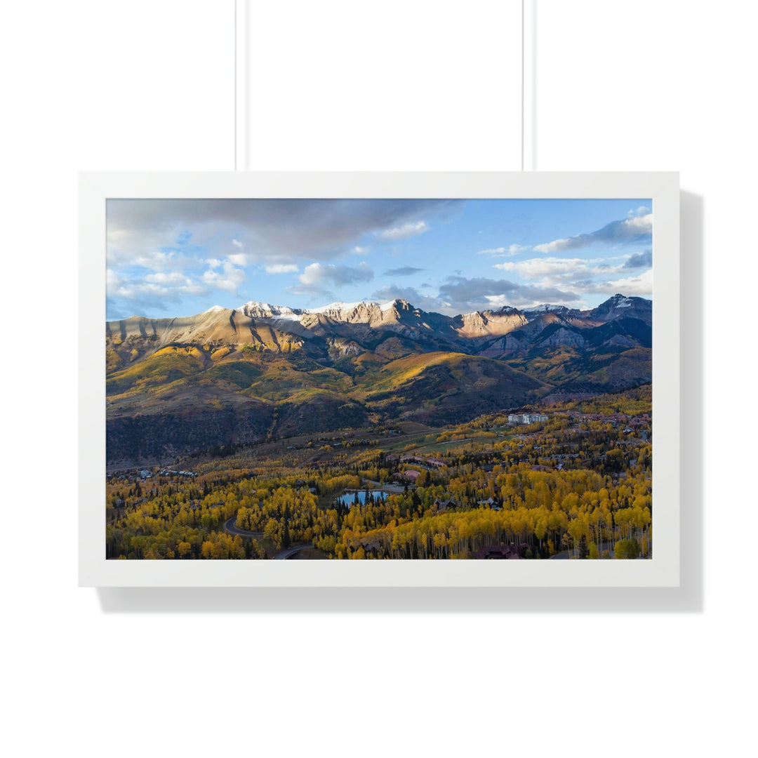 Glowing Mountainside - Framed Print - Visiting This World