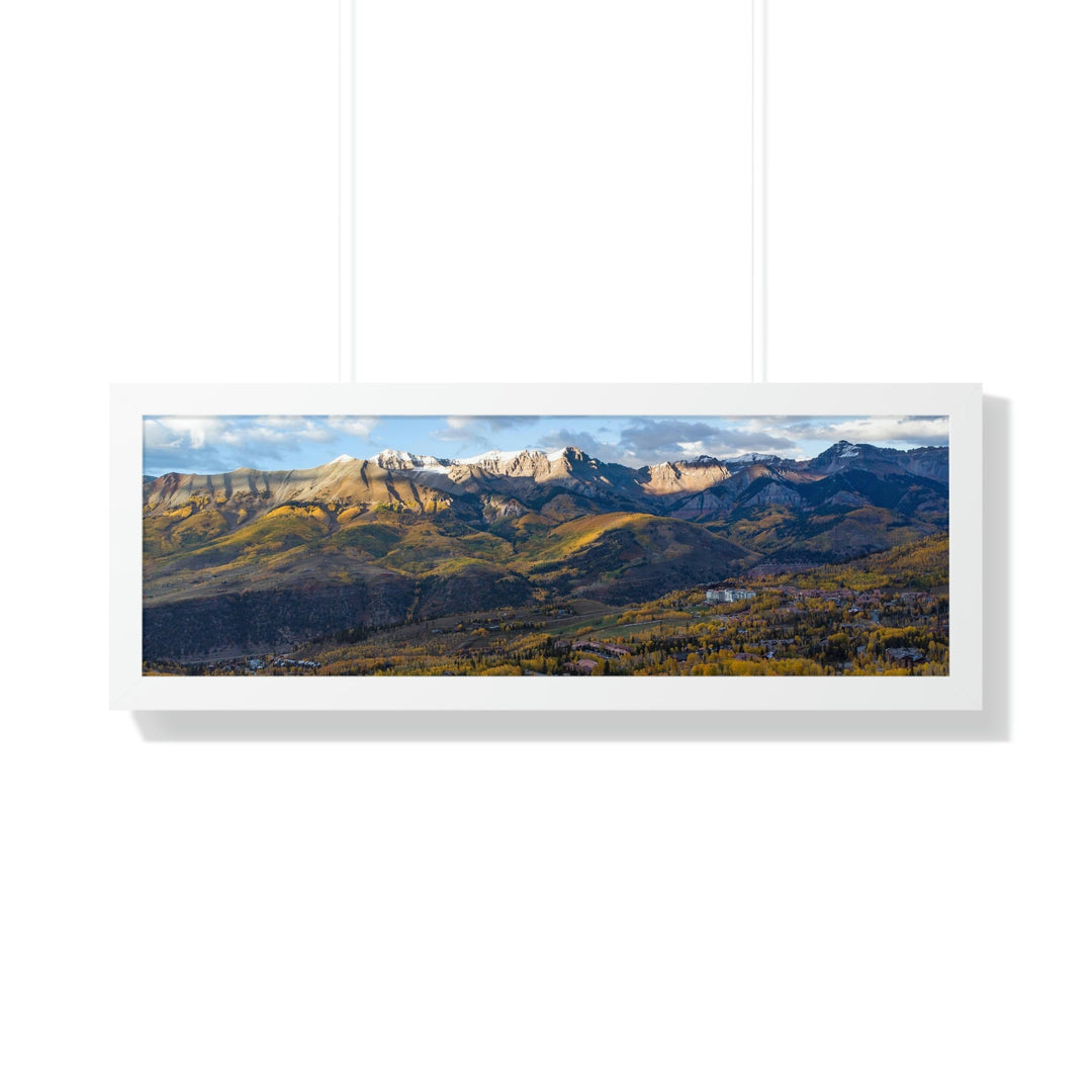 Glowing Mountainside - Framed Print - Visiting This World