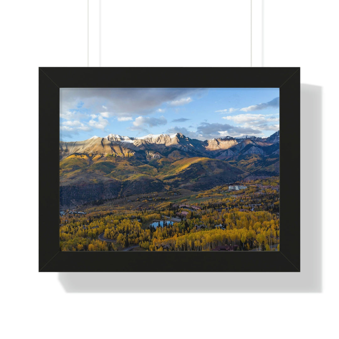 Glowing Mountainside - Framed Print - Visiting This World