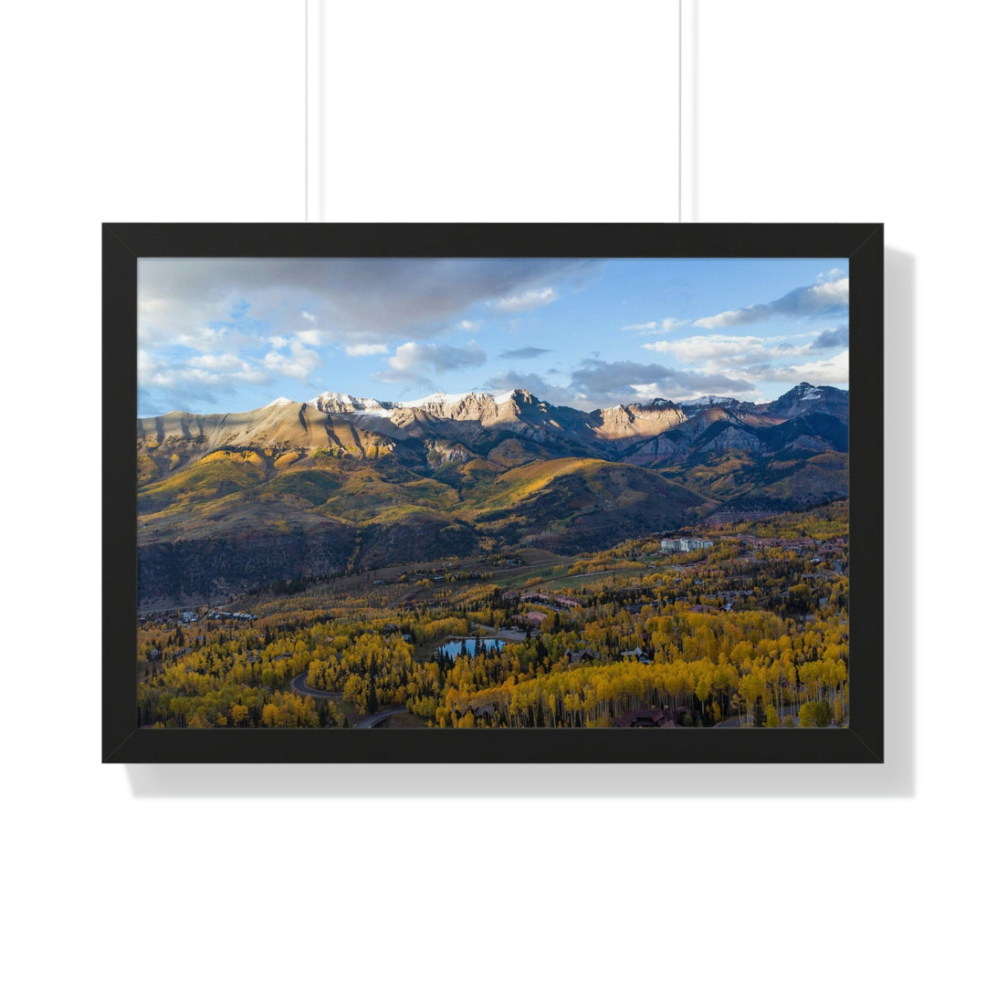 Glowing Mountainside - Framed Print - Visiting This World