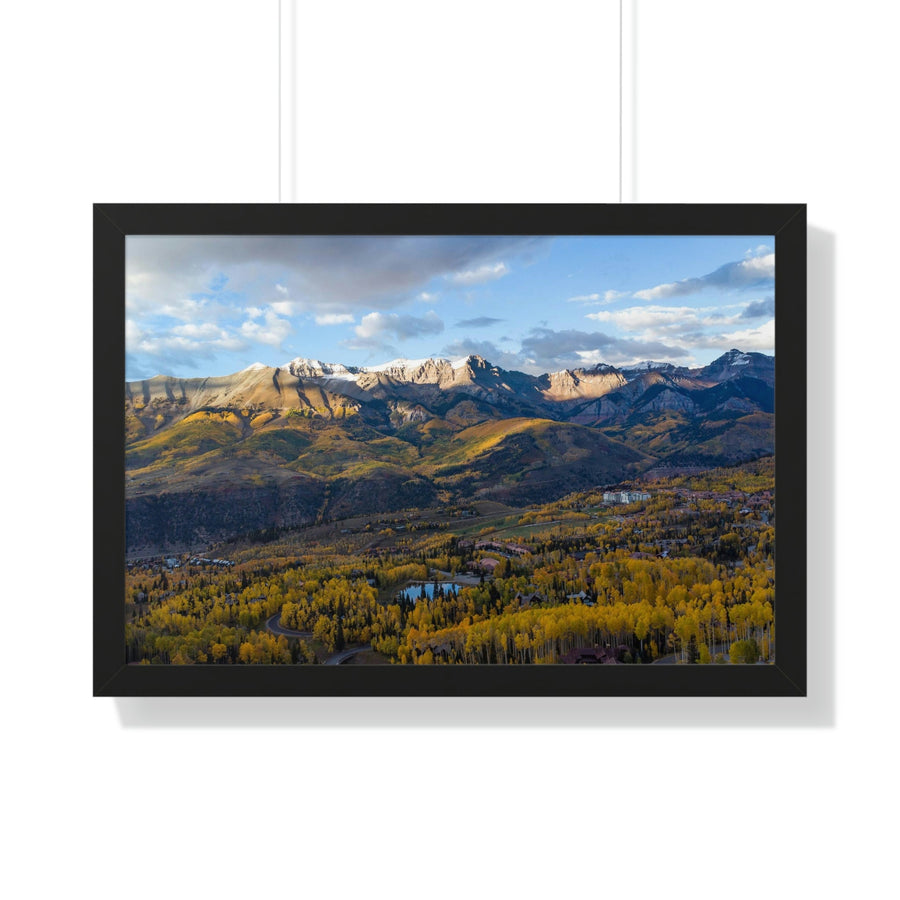 Glowing Mountainside - Framed Print - Visiting This World