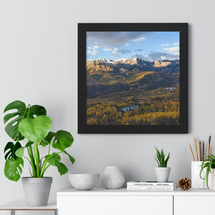 Glowing Mountainside - Framed Print - Visiting This World