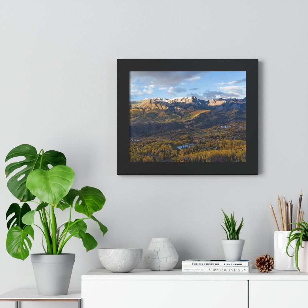 Glowing Mountainside - Framed Print - Visiting This World