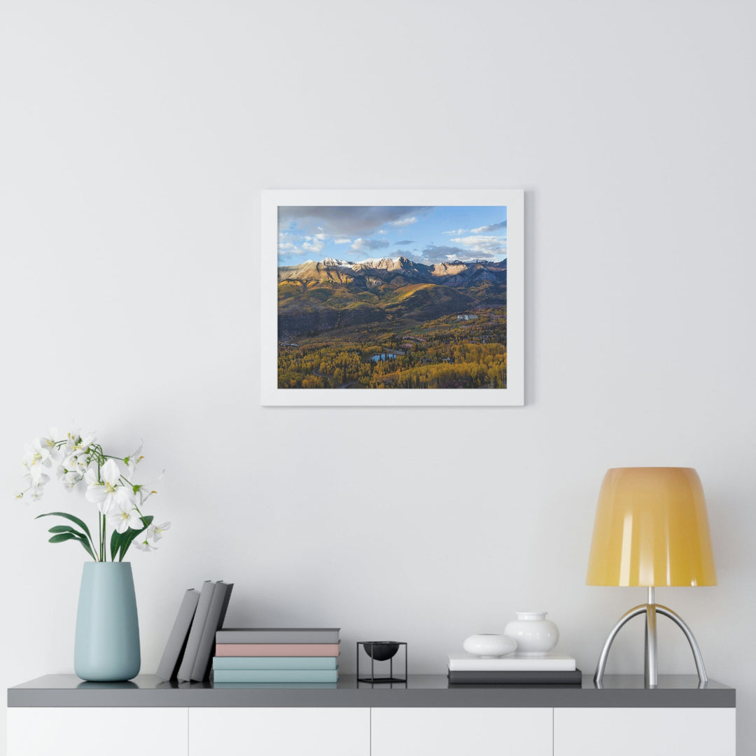 Glowing Mountainside - Framed Print - Visiting This World