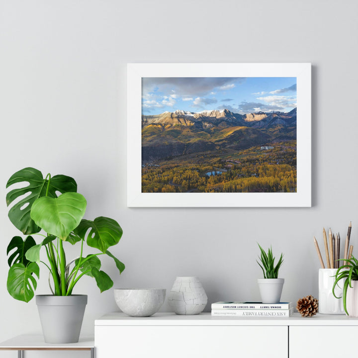 Glowing Mountainside - Framed Print - Visiting This World