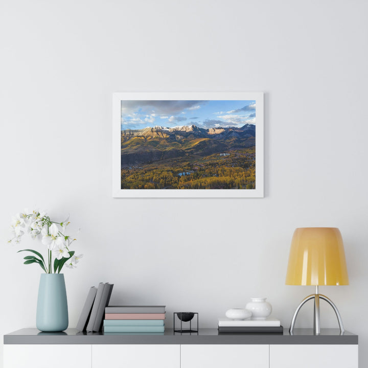 Glowing Mountainside - Framed Print - Visiting This World