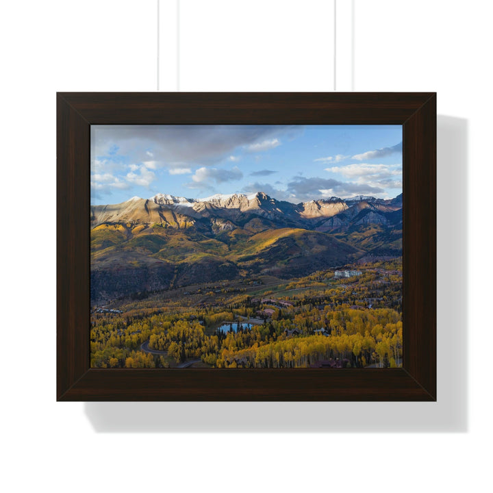 Glowing Mountainside - Framed Print - Visiting This World