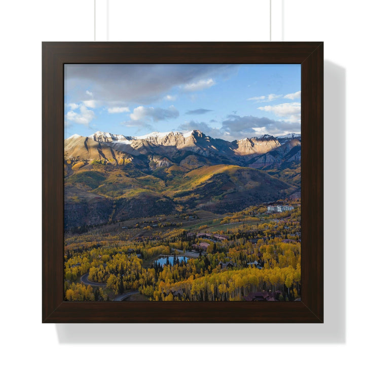 Glowing Mountainside - Framed Print - Visiting This World