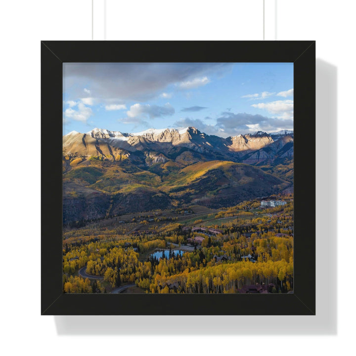 Glowing Mountainside - Framed Print - Visiting This World