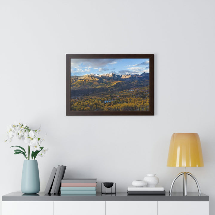 Glowing Mountainside - Framed Print - Visiting This World