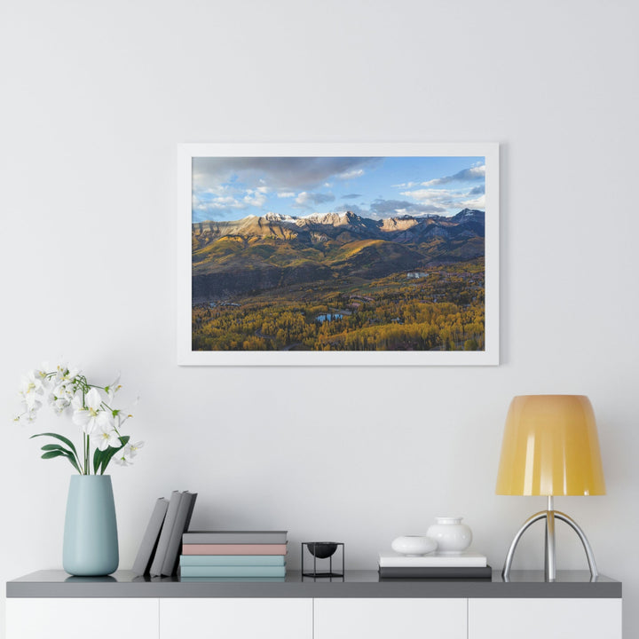 Glowing Mountainside - Framed Print - Visiting This World