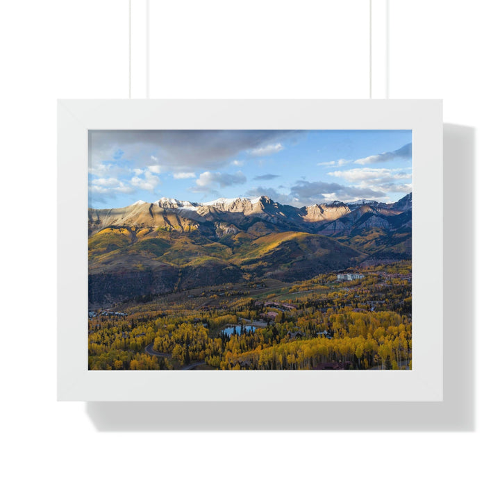 Glowing Mountainside - Framed Print - Visiting This World