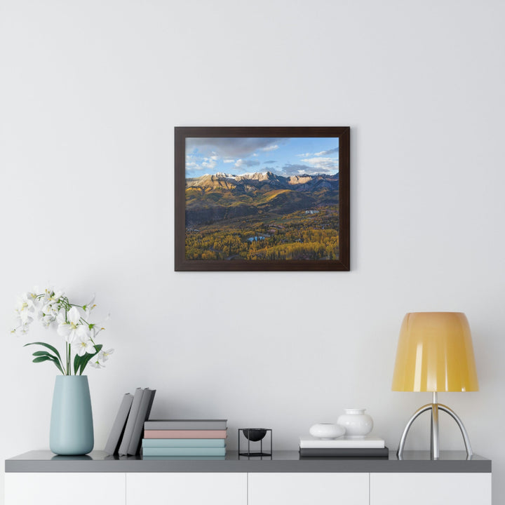 Glowing Mountainside - Framed Print - Visiting This World