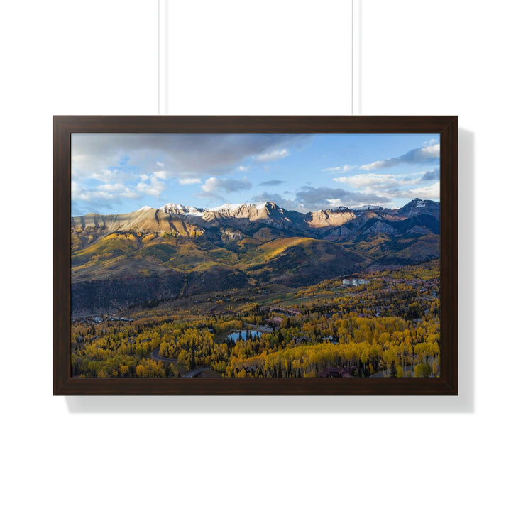 Glowing Mountainside - Framed Print - Visiting This World