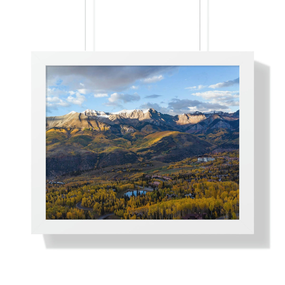 Glowing Mountainside - Framed Print - Visiting This World