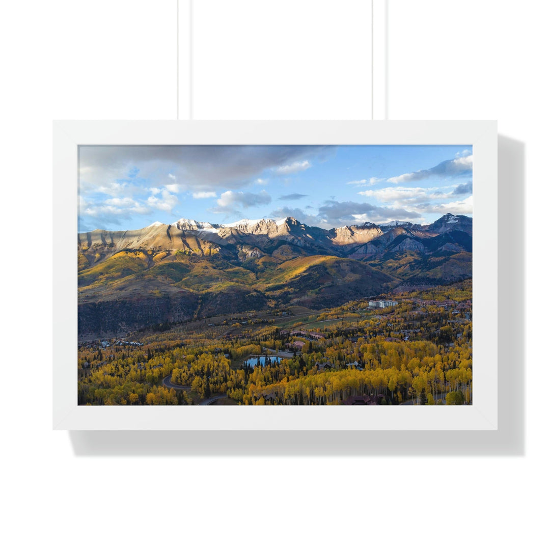 Glowing Mountainside - Framed Print - Visiting This World