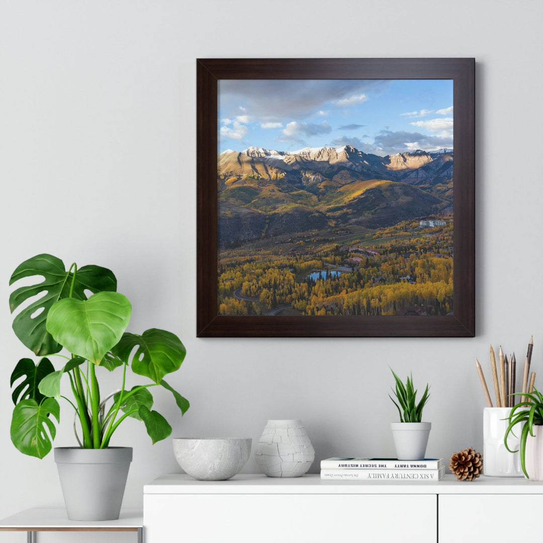 Glowing Mountainside - Framed Print - Visiting This World